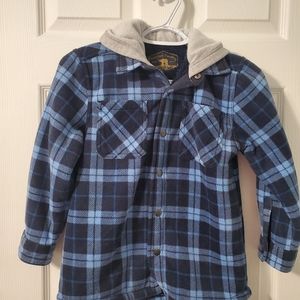 Boy's sherpa lined fleece jacket with hood